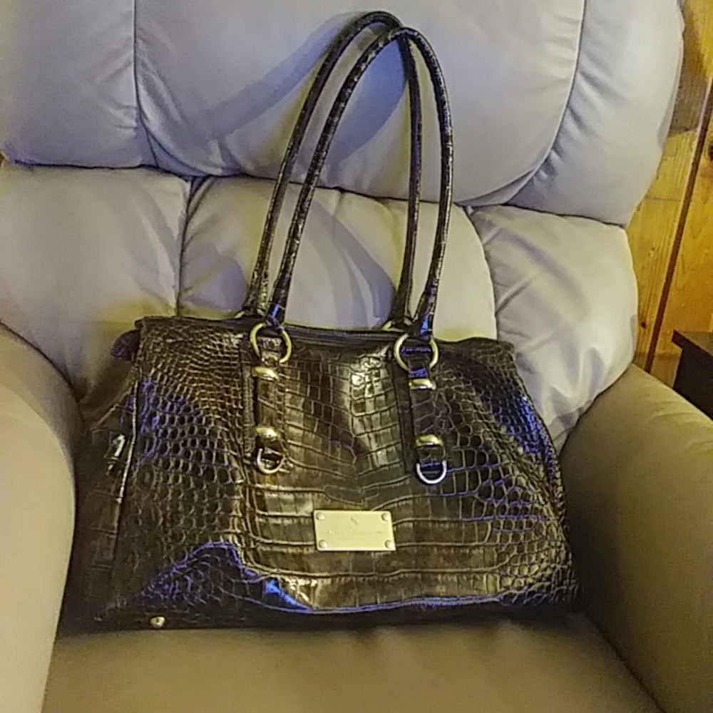 Marco Buggiani Leather Satchel Handbag